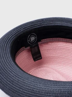 Pink Snap Brim Summer Trilby -Xmas Festival Shop Mens Pink Snap Brim Summer Trilby Hat MH117 Inside 68478.1678353260
