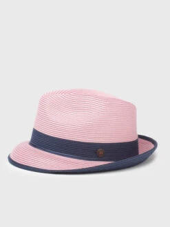 Pink Snap Brim Summer Trilby