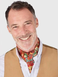 Red William Morris Strawberry Thief Cravat