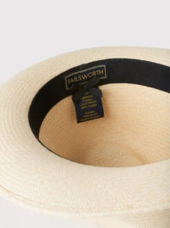 Natural Regimental Panama Hat -Xmas Festival Shop Mens Regimental Panama Inner 67082.1644580551