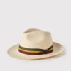 Natural Regimental Panama Hat