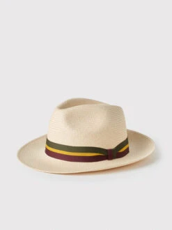 Natural Regimental Panama Hat