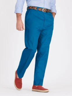 Royal Blue Flat Front Chinos