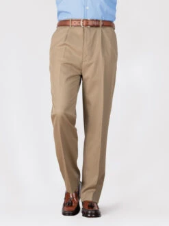 Sand Deluxe Wool & Silk Trousers
