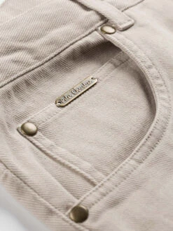 Stone Drill Jeans -Xmas Festival Shop Mens Stone Cream Drill Jeans MT18 Rivet 24789.1680614189