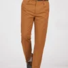 Tan Pleated Chino Trousers