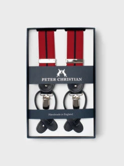 Red Thin Stripe Braces