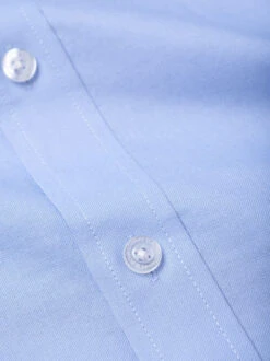 Blue Long Sleeve Button Down Oxford Shirt -Xmas Festival Shop Mens Blue Cotton Shirt MS236LS 1 min 88214.1647433265