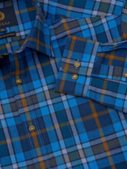 Blue Viyella Wool & Cotton Shirt -Xmas Festival Shop Mens Blue Viyella Wool Cotton Shirt CUFF 1280px min 24026.1664981779