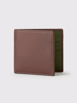 Brown Two Colour Nappa Leather Wallet