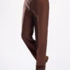 Chestnut Luxury Wool & Mohair Two Tone Trousers