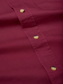 Burgundy Soft Cotton Twill Button Down Shirt 9 Burgundy Soft Cotton Twill Button Down Shirt -Xmas Festival Shop Mens Cotton Washed Shirt Burgundy M238 Fabric 1280 web 91802.1694512520