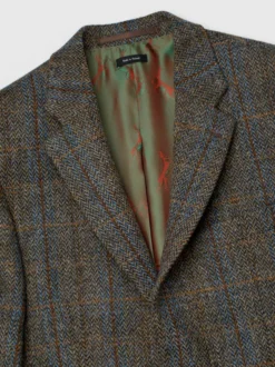 Bronze Harris Tweed Jacket -Xmas Festival Shop Mens Harris Tweed Jacket Bronze MJ72 Collar 1280 web 06528.1660647176