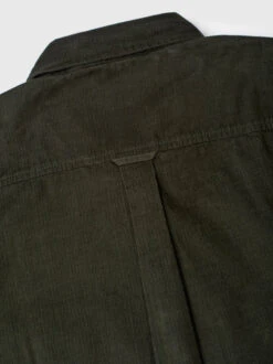 Green Corduroy Button Down Shirt -Xmas Festival Shop Mens Pincord Shirt Olive MS241 Detail 1 1280 web 62627.1660648173