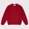 Red Donegal Crew Neck Jumper
