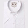 White Short Sleeve Button Down Oxford Shirt