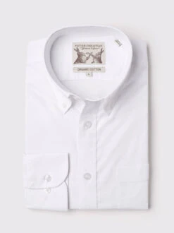 White Long Sleeve Button Down Oxford Shirt