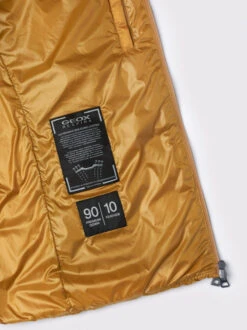 Mustard Geox Respira Lightweight Down Gilet -Xmas Festival Shop Mustard Geox Respira Lightweight Down Gilet details label 84600.1680599692