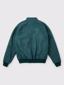 Ocean Green Harris Tweed Harrington Jacket -Xmas Festival Shop Ocean Green Harris Tweed Harrington Back min 72991.1662652444