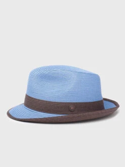 Blue Snap Brim Summer Trilby