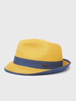 Mustard Snap Brim Summer Trilby