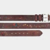 Rockstar Hand Painted And Stitched Leather Belt