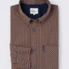 Tan Ben Sherman Long Sleeve Check Shirt
