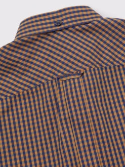 Tan Ben Sherman Long Sleeve Check Shirt -Xmas Festival Shop Tan Ben Sherman Long Sleeve Check Shirt back min 03423.1659431134
