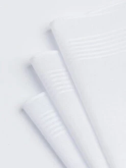 6 Pack White Cotton Handkerchiefs