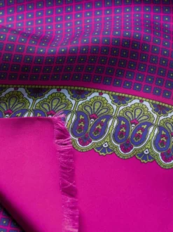 Kolkata Panel Edge Scarf -Xmas Festival Shop me108 panel edge silk scarf pink 70854 40404.1607354631
