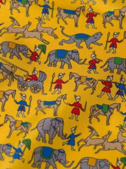 Elephant Print Pocket Square -Xmas Festival Shop me145 indian elephant print pocket square yellow 88650 38951.1640003724