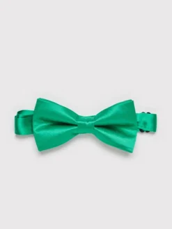 Pre-tied Plain Silk Bow Tie -Xmas Festival Shop mens bow tie green me174 1280 web 73807.1662647347