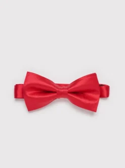 Pre-tied Plain Silk Bow Tie -Xmas Festival Shop mens bow tie red me174 1280 web 80559.1662647347