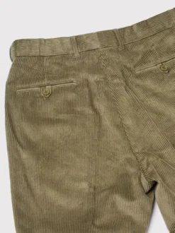 Loden Green Flat Front Corduroy Trousers -Xmas Festival Shop mens trousers loden back detail loden mt57 1 1280 web 36348.1663334669