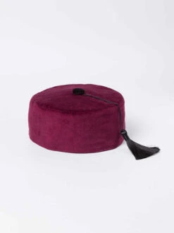 Burgundy Smoking Cap