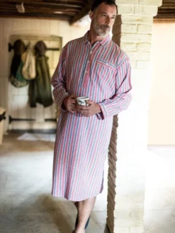 Red 100% Organic Cotton Flannel Nightshirt With Night Cap -Xmas Festival Shop mn18 traditional flannel nightshirt night red 89068.1593301458.1280.1280 43267 35544.1659446497