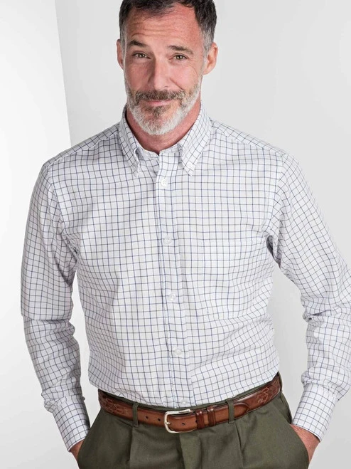 Gold Button Down Collar County Tattersall Shirt 1 Gold Button Down Collar County Tattersall Shirt