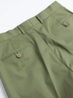 Green Pleated Chino Trousers 6 Green Pleated Chino Trousers -Xmas Festival Shop mt06 pleated cotton chino trousers back green 1 46030.1593295528.1280.1280 71006 32604.1679928628