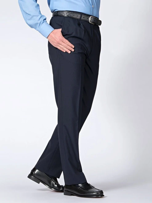 Navy Super 100s Trousers 2 Navy Super 100s Trousers - Image 2