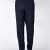 Navy Wool & Cashmere Flannel Trousers