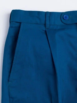 Royal Blue Cotton Pleated Shorts -Xmas Festival Shop mt47 cotton dress shorts front royal blue 50693.1593302603.1280.1280 84048 80201.1680519669