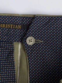 Green Linen Flat Front Patterned Shorts -Xmas Festival Shop mt49 linen stripe shorts french bearer sage green 72769.1593303432.1280.1280 44274 73963.1640004442